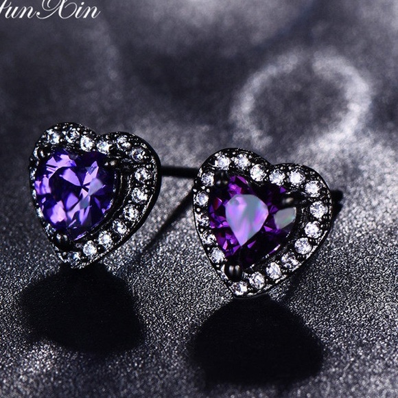Jewelry - New black/purple,black/pink stud earrings